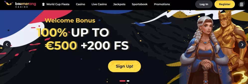 Boomerang Casino – odbierz 100% do 2250 PLN i 200 darmowych spinów na start
